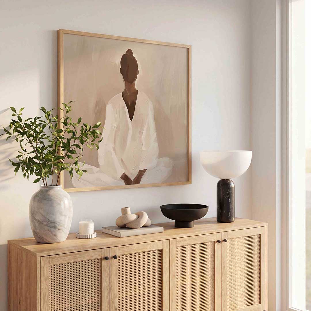 Zittende figuur Poster