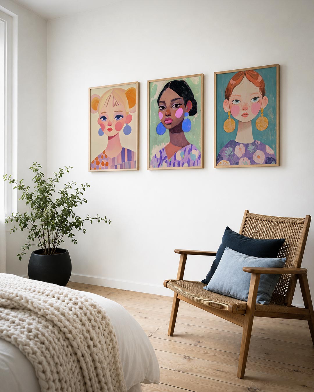 Kleurrijke portretvibes Posterset