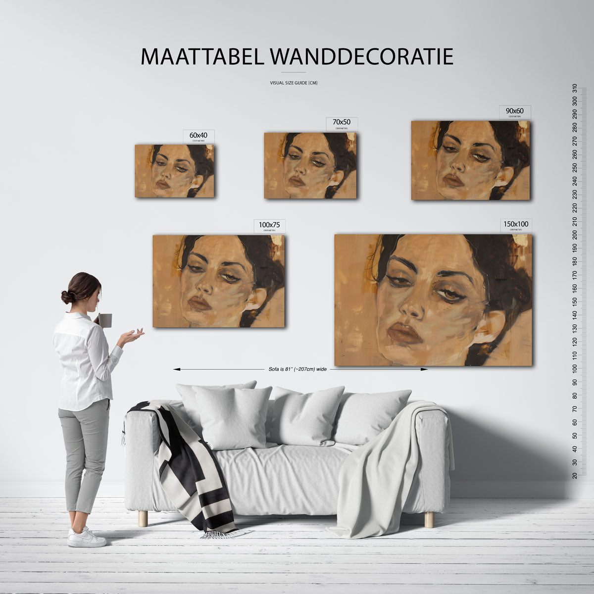 Gezichtsstudie Kunstwerk