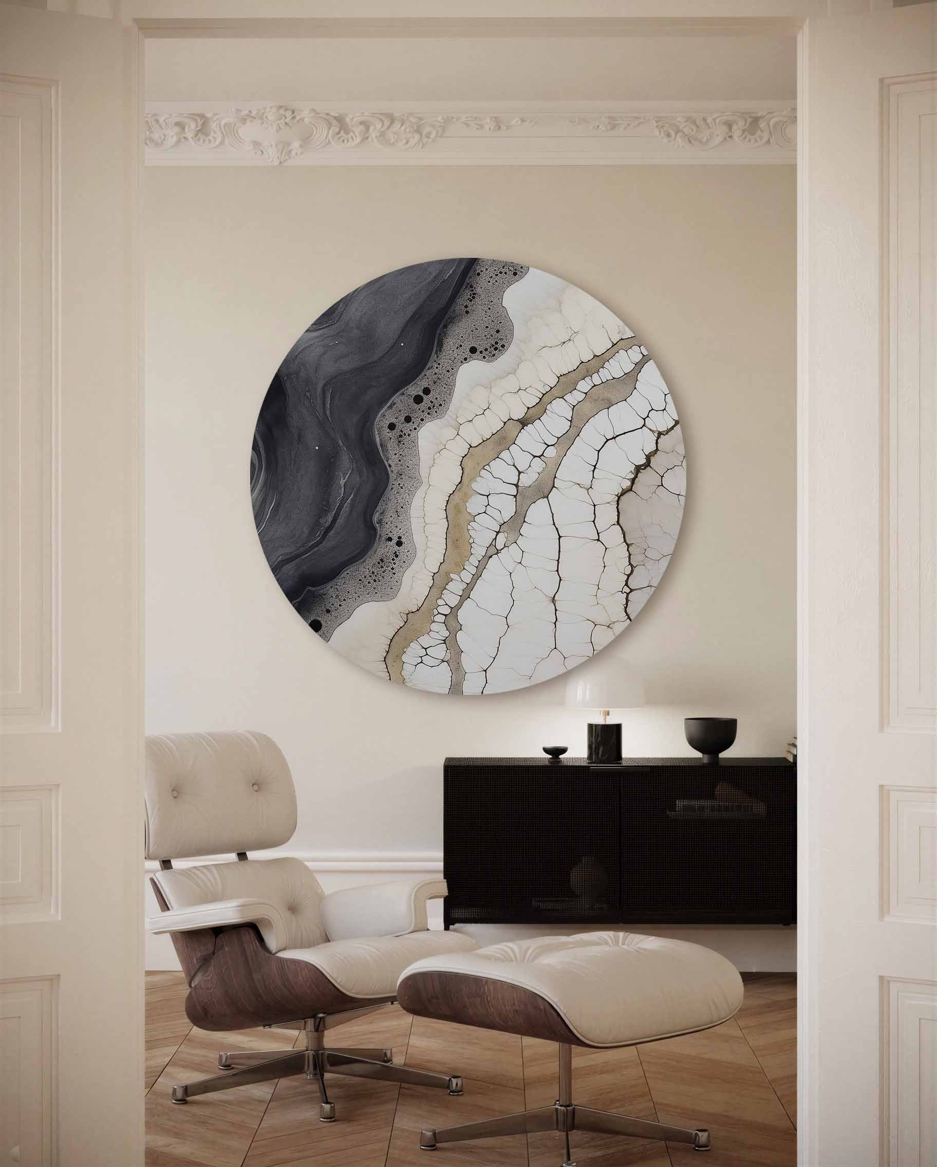 Abstracte lijnen Muurcirkel