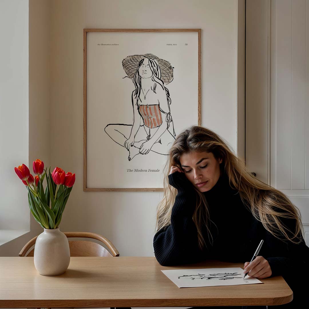 De Moderne Vrouw Poster-WallArtistic