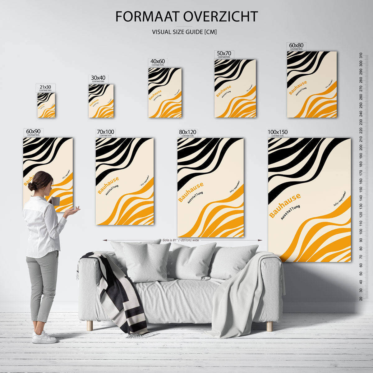 Golvend lijnenspel Poster