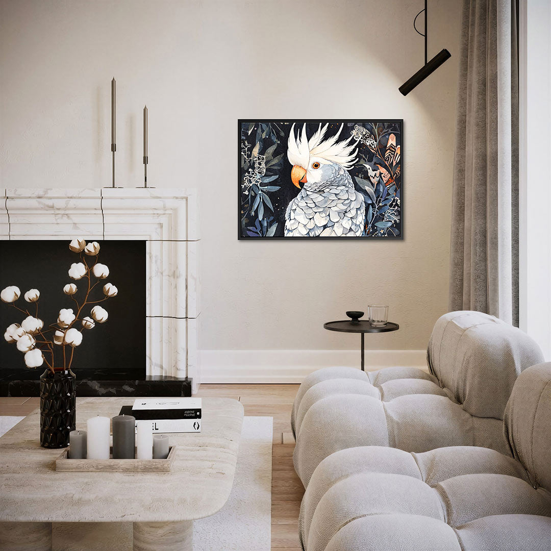 Papegaai met bladeren Kunstwerk