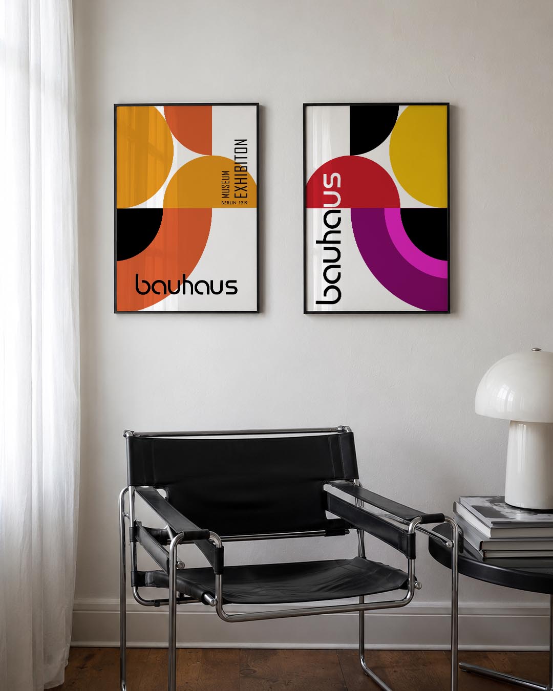Kleurrijke cirkelcompositie Posterset