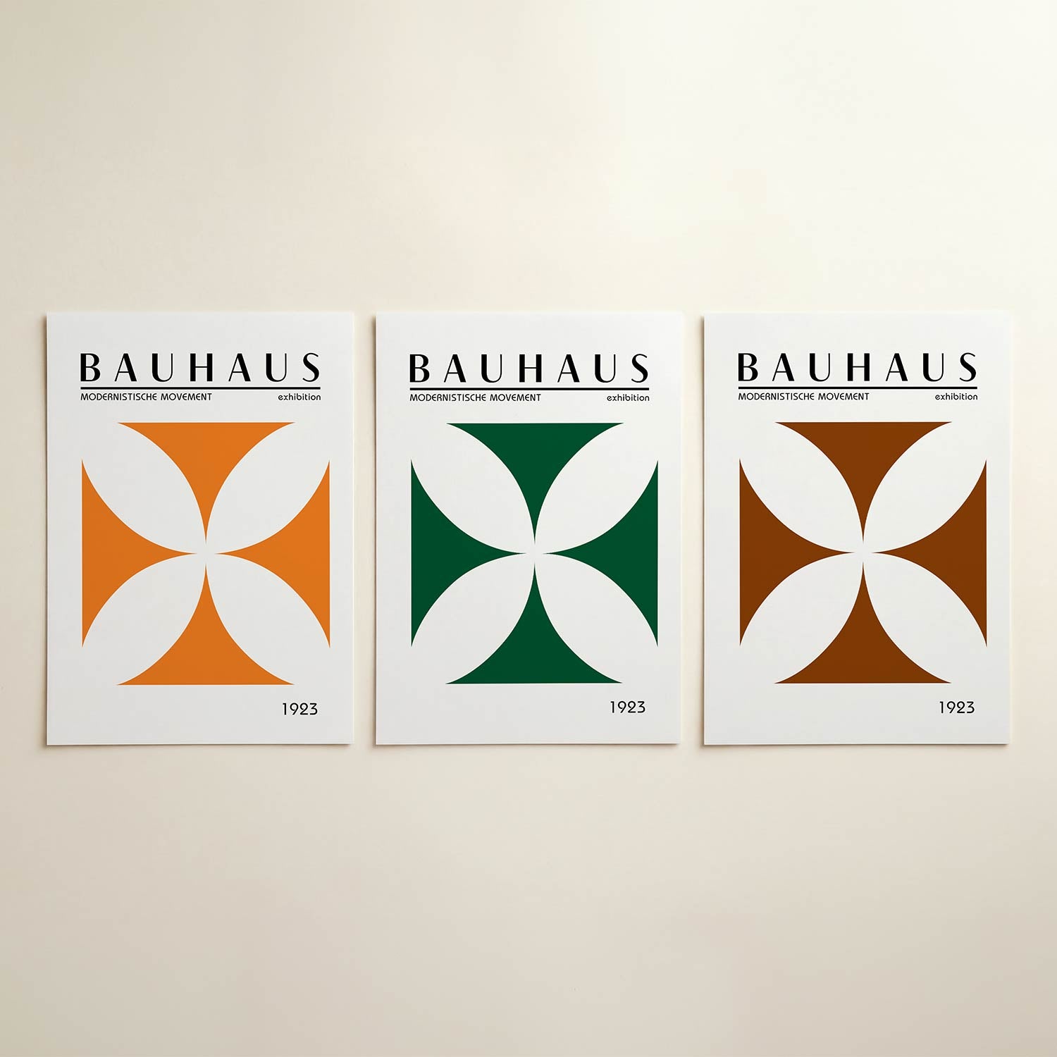 Oranje vormenbalans Posterset