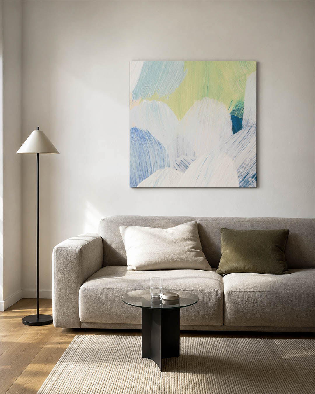 Zachte kleuren compositie Kunstwerk