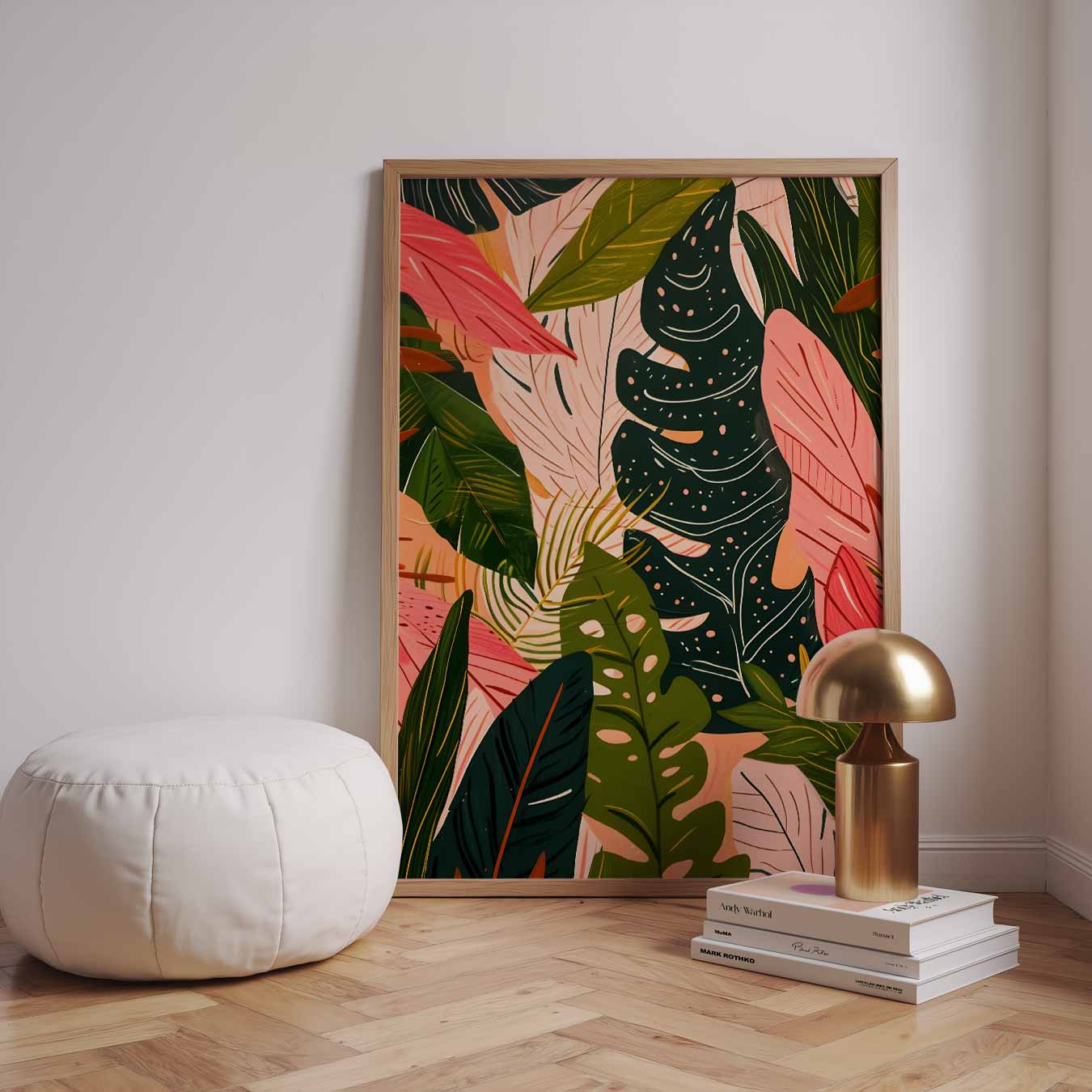Botanische Bladeren Woonkamerposter-WallArtistic