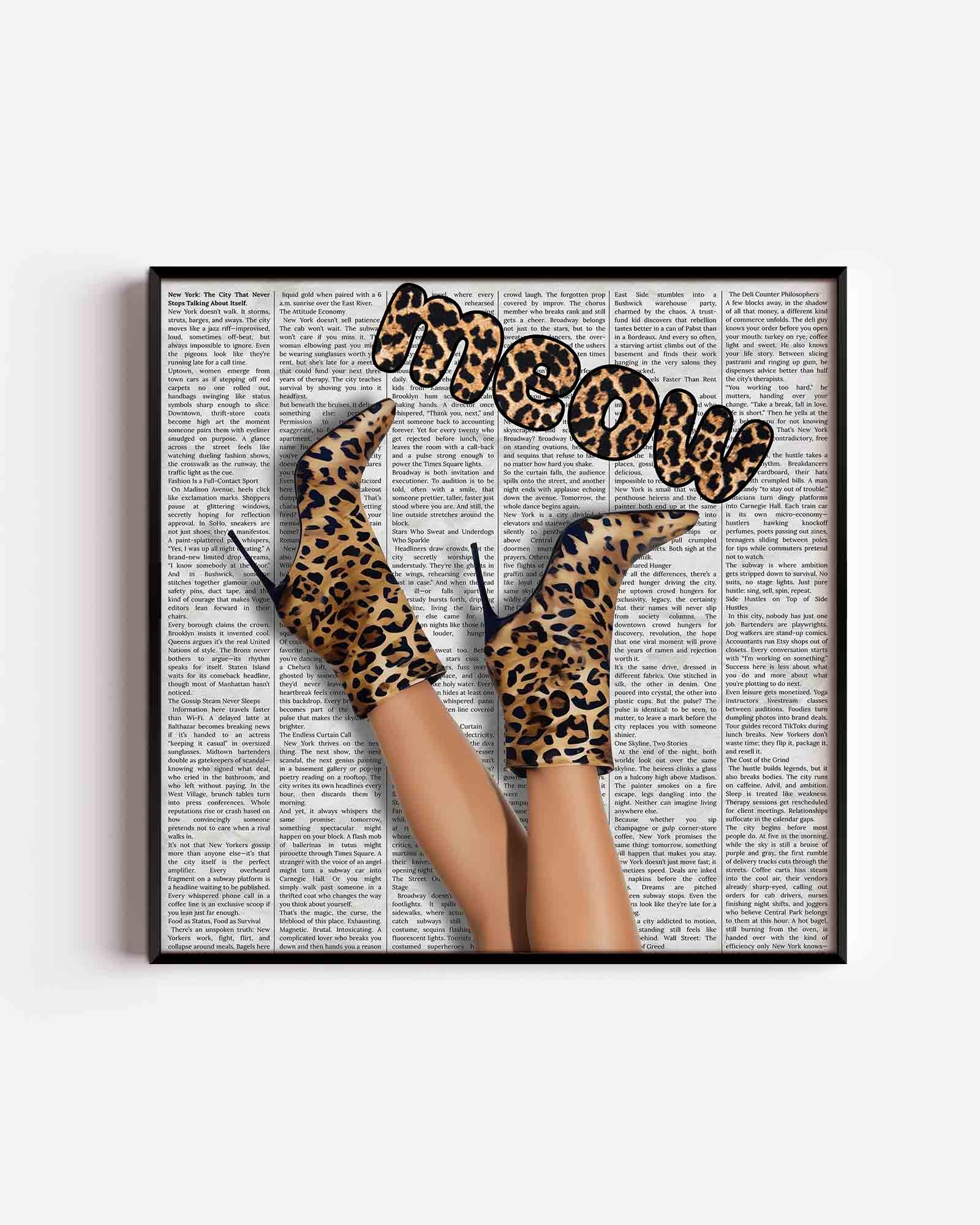 Luipaardprint schoenen Poster