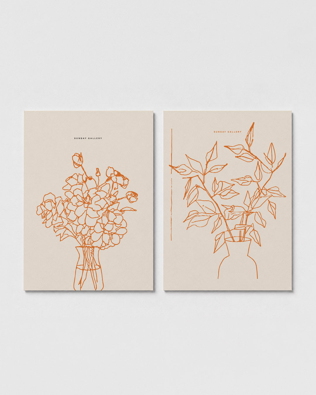 Bloemlijnenspel Posterset