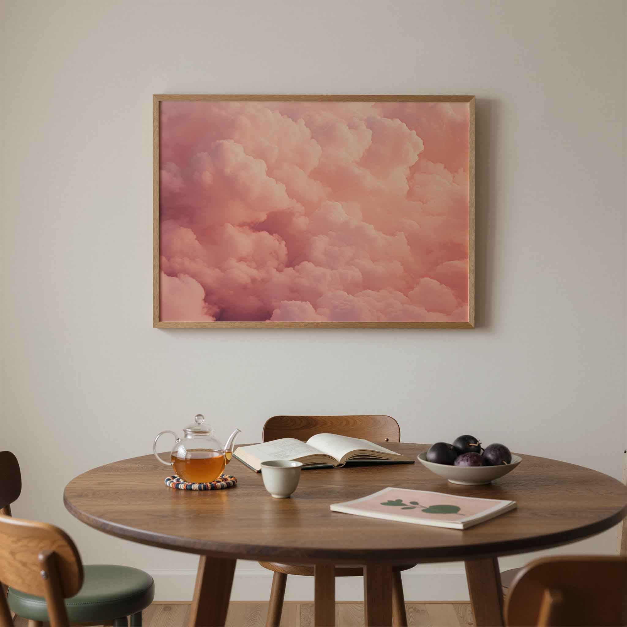 Roze wolken Poster