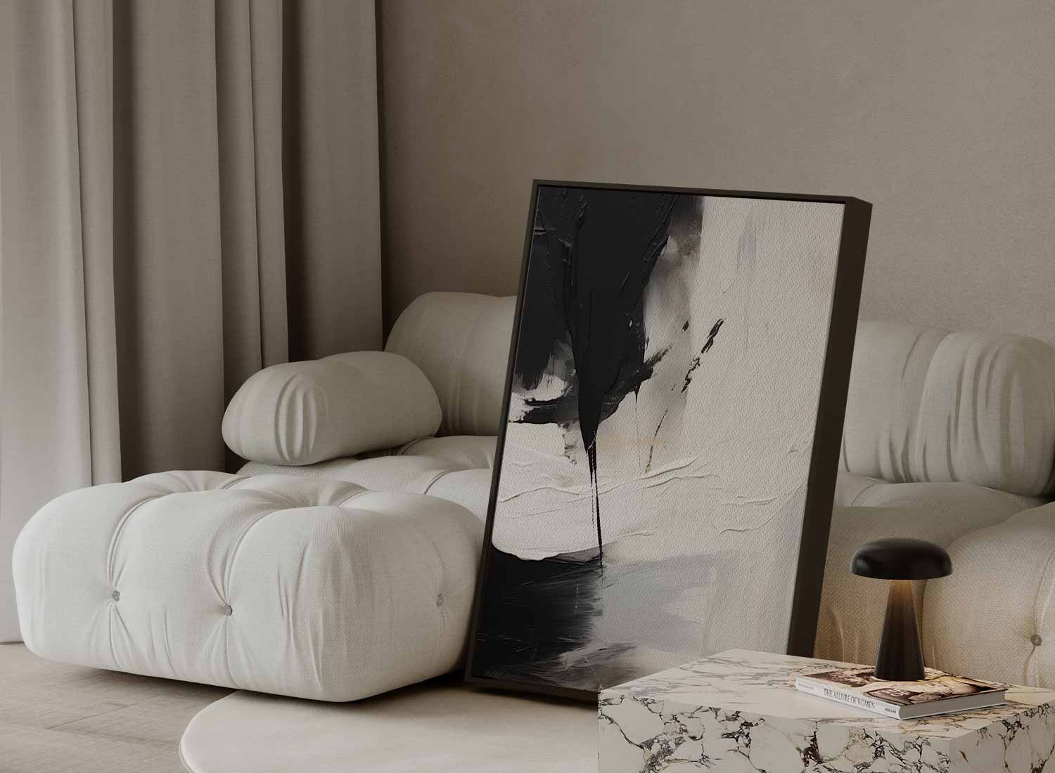 Eclips in Monochroom Kunstwerk-canvas-dibond-plexiglas-wanddecoratie-WallArtistic
