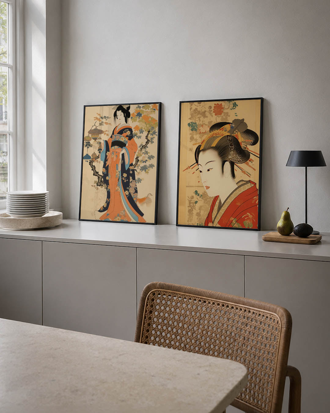 Kleurrijke kimono Posterset