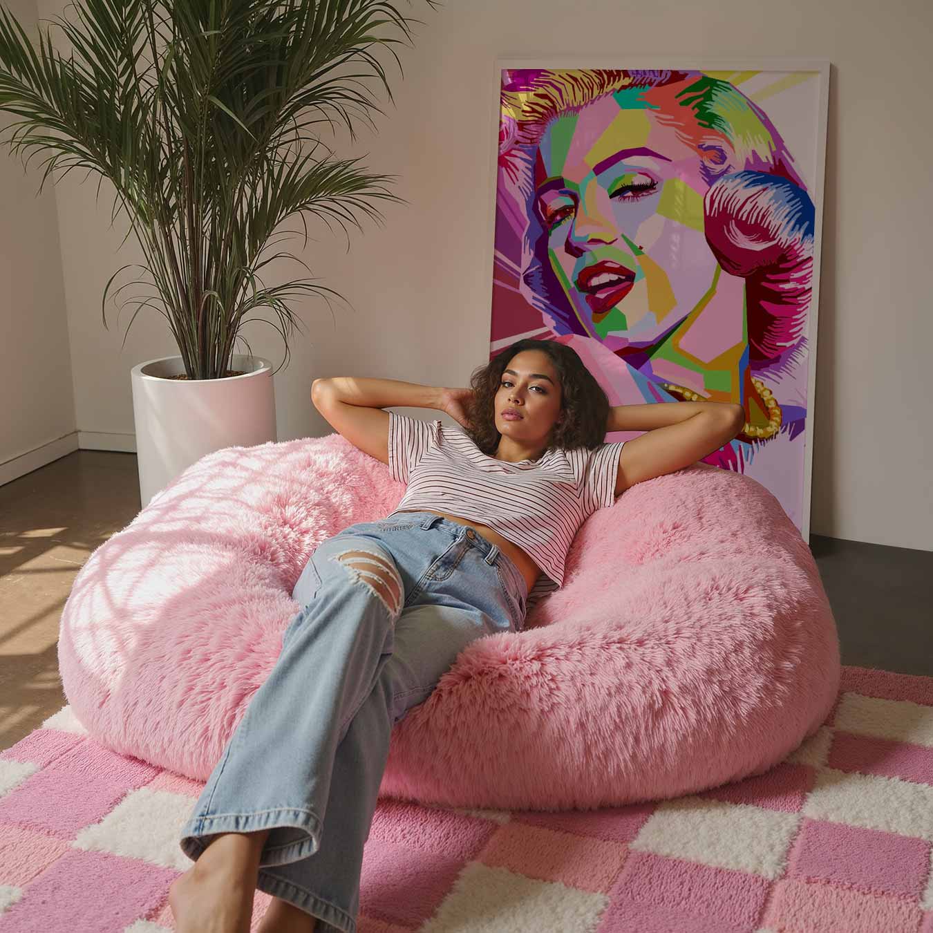 Kleurrijke Glamour Portretposter-WallArtistic