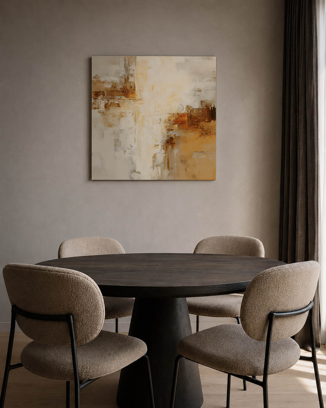 Warme kleuren compositie Kunstwerk