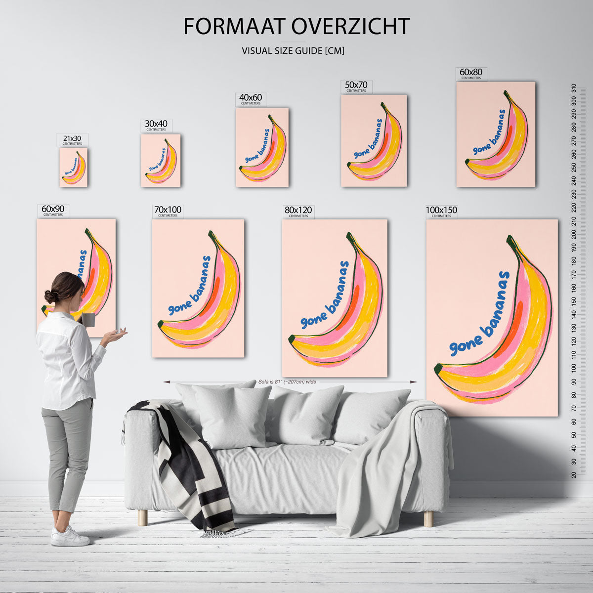 Banaan met tekst Poster