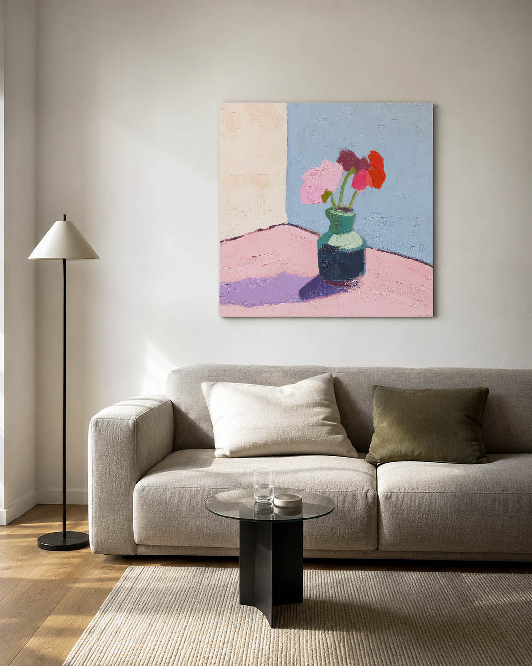 Vaas met bloemen Kunstwerk