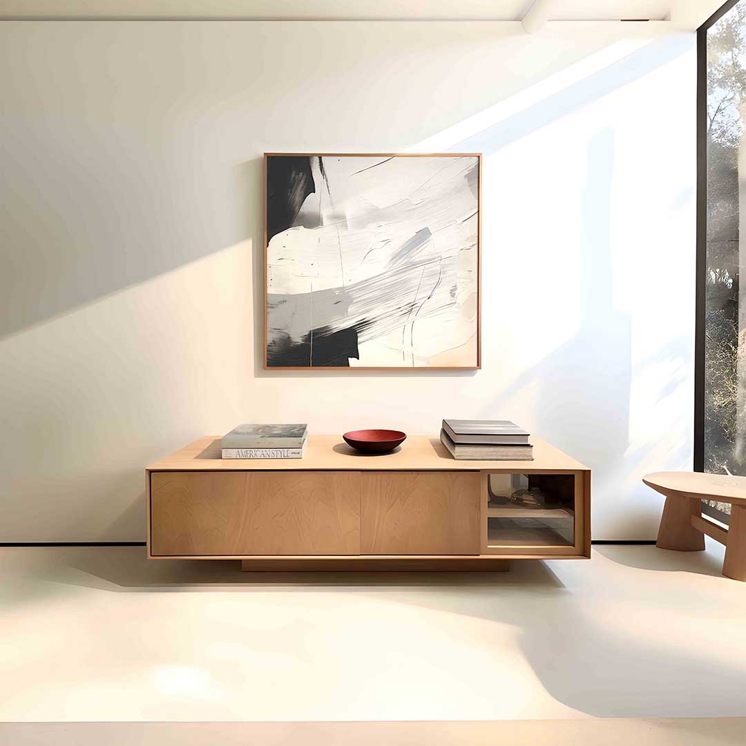 Abstracte zwart en wit Poster