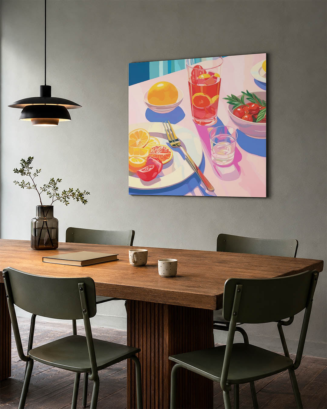Levendige tafelsetting Kunstwerk