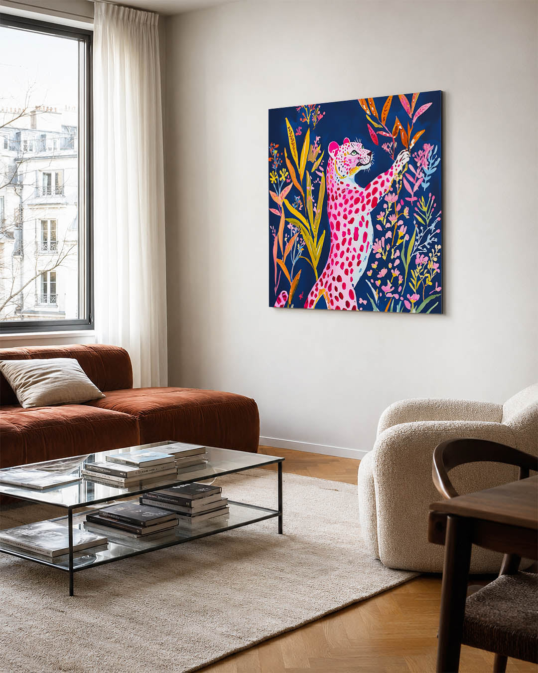 Kleurrijke dierenfantasie Kunstwerk