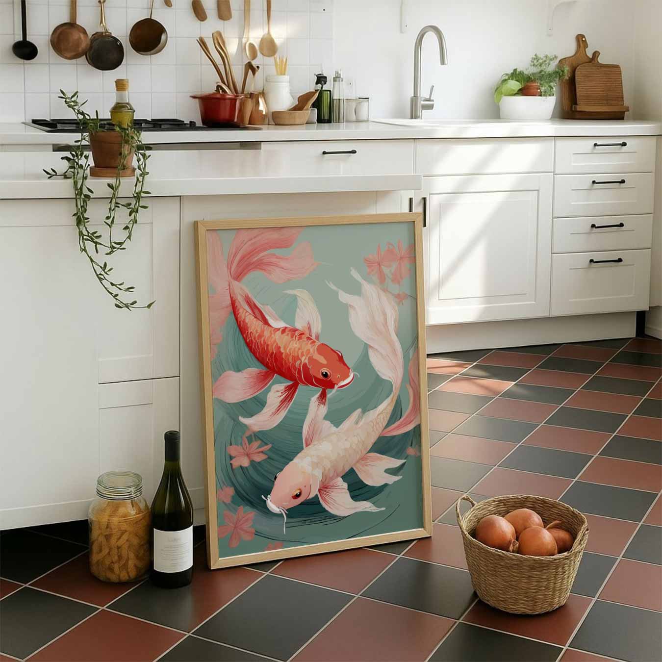 Vrolijke Koi Poster-WallArtistic