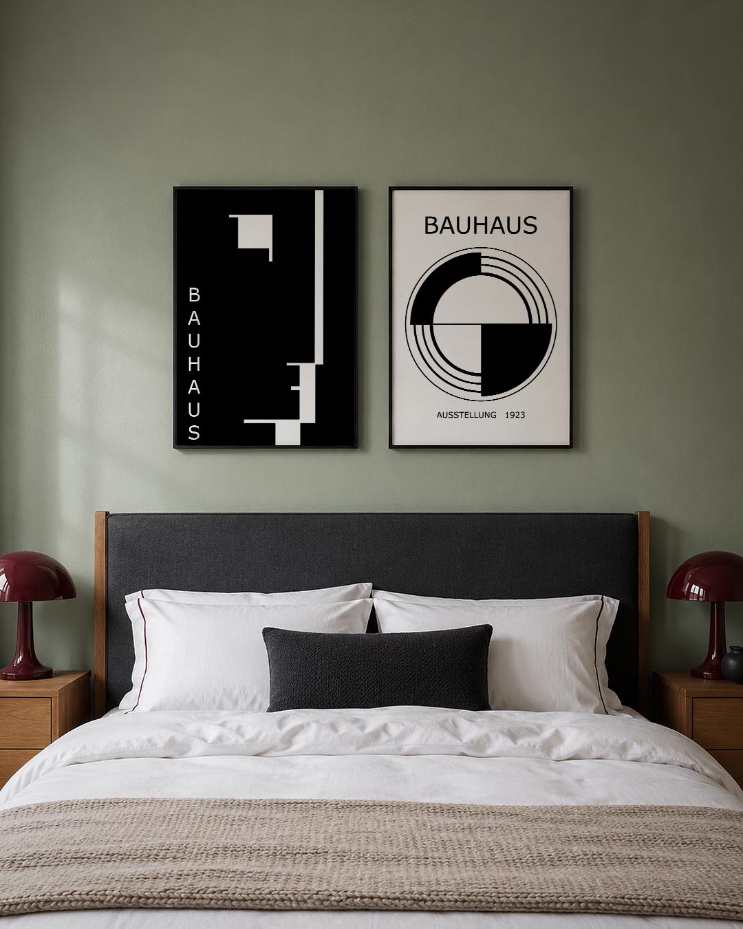Zwart wit lijnen Posterset