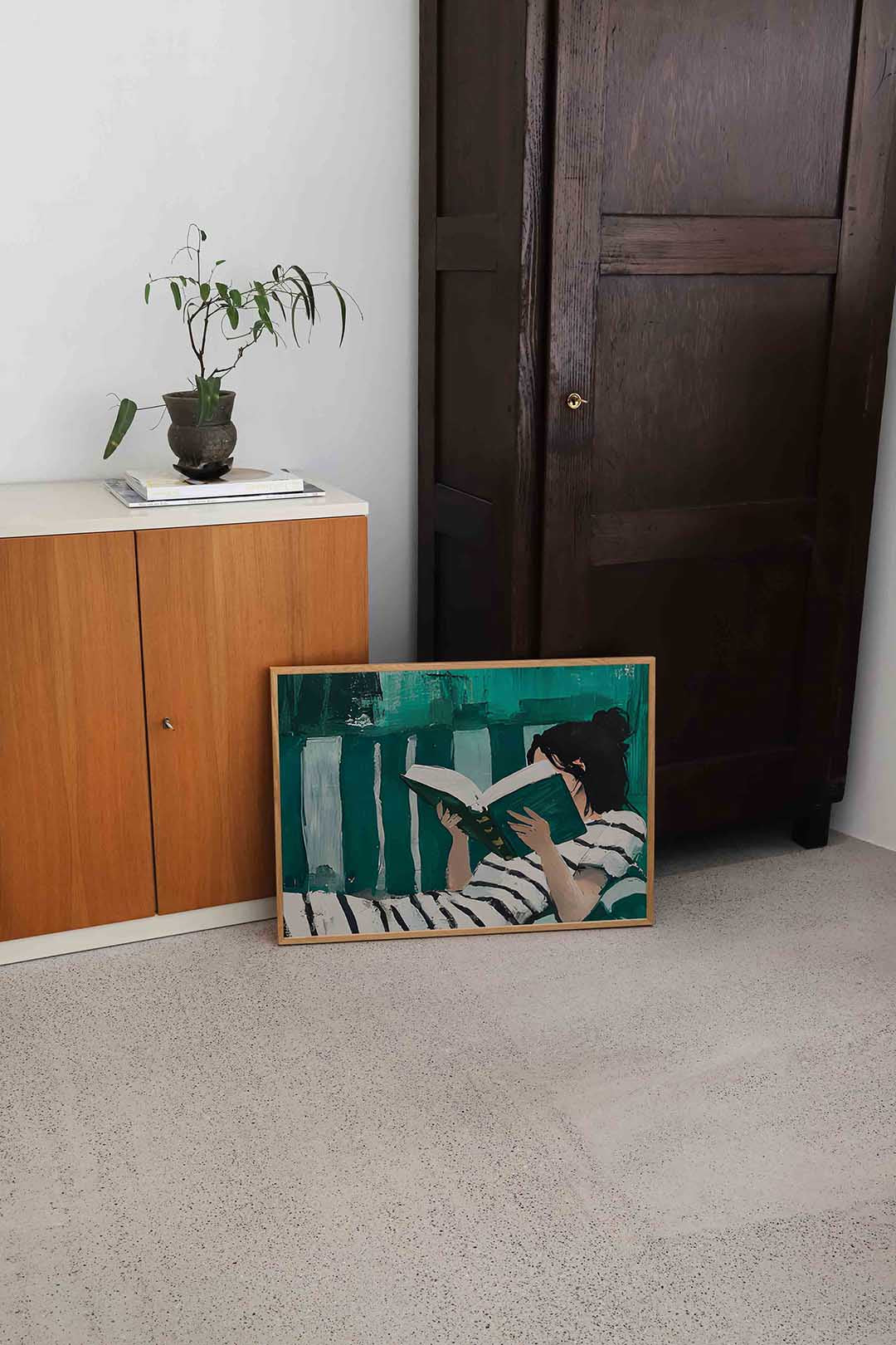 Lezende vrouw Poster