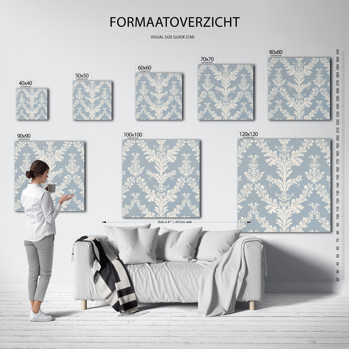 Symmetrische bladeren Poster