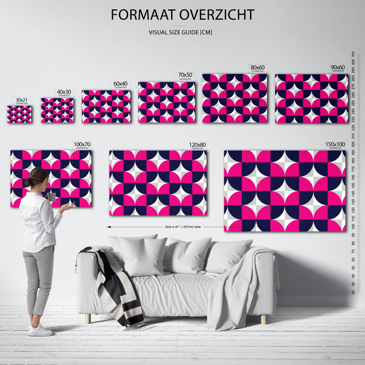 Vormritme en kleur Poster