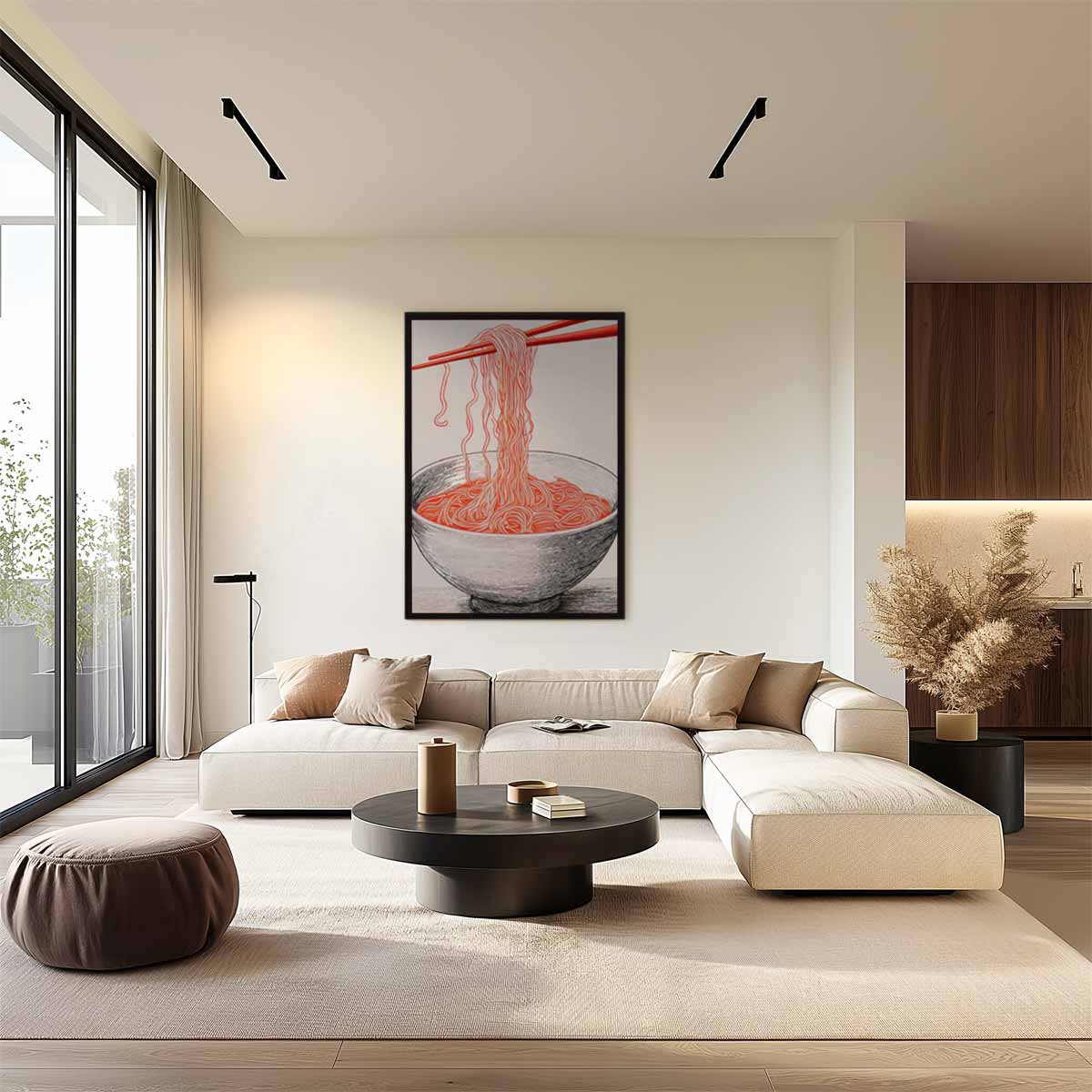 Noedels in Beweging Kunstwerk-canvas-dibond-plexiglas-wanddecoratie-WallArtistic