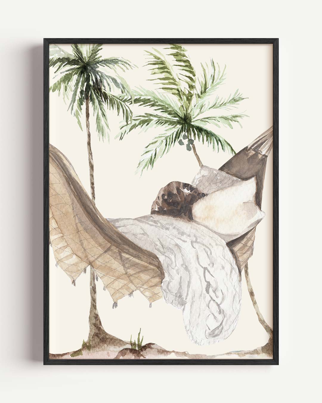 Hangmat onder Palmbomen Poster-WallArtistic