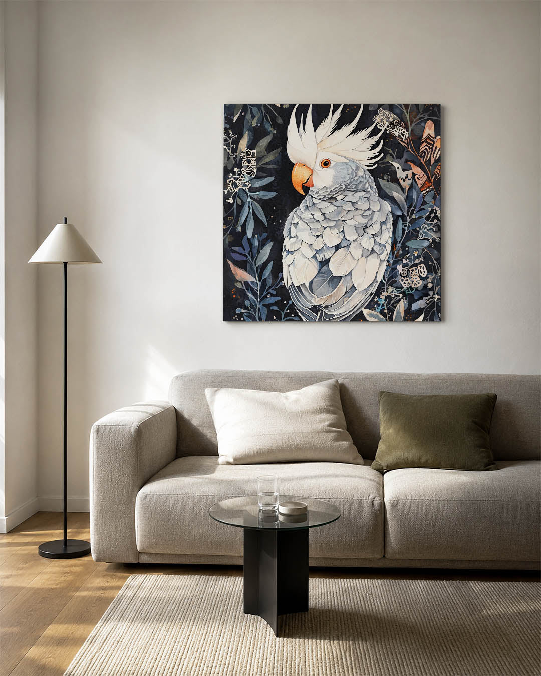 Vogels en bladeren Kunstwerk