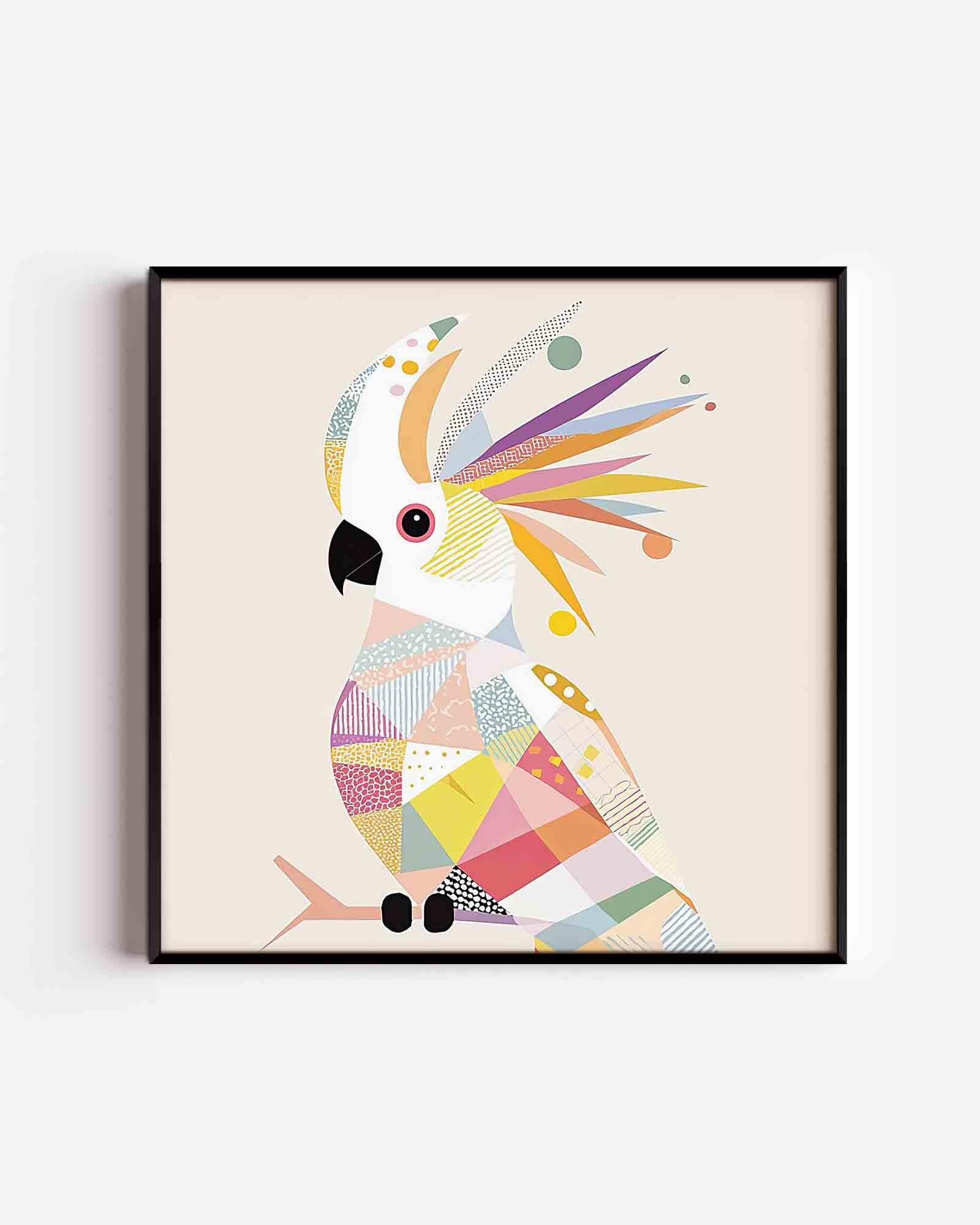 Gekleurde vogel Poster