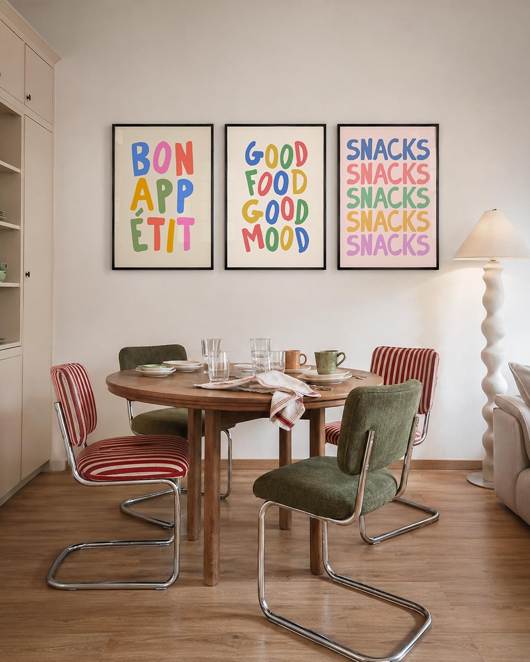 Kleurrijke letters Posterset