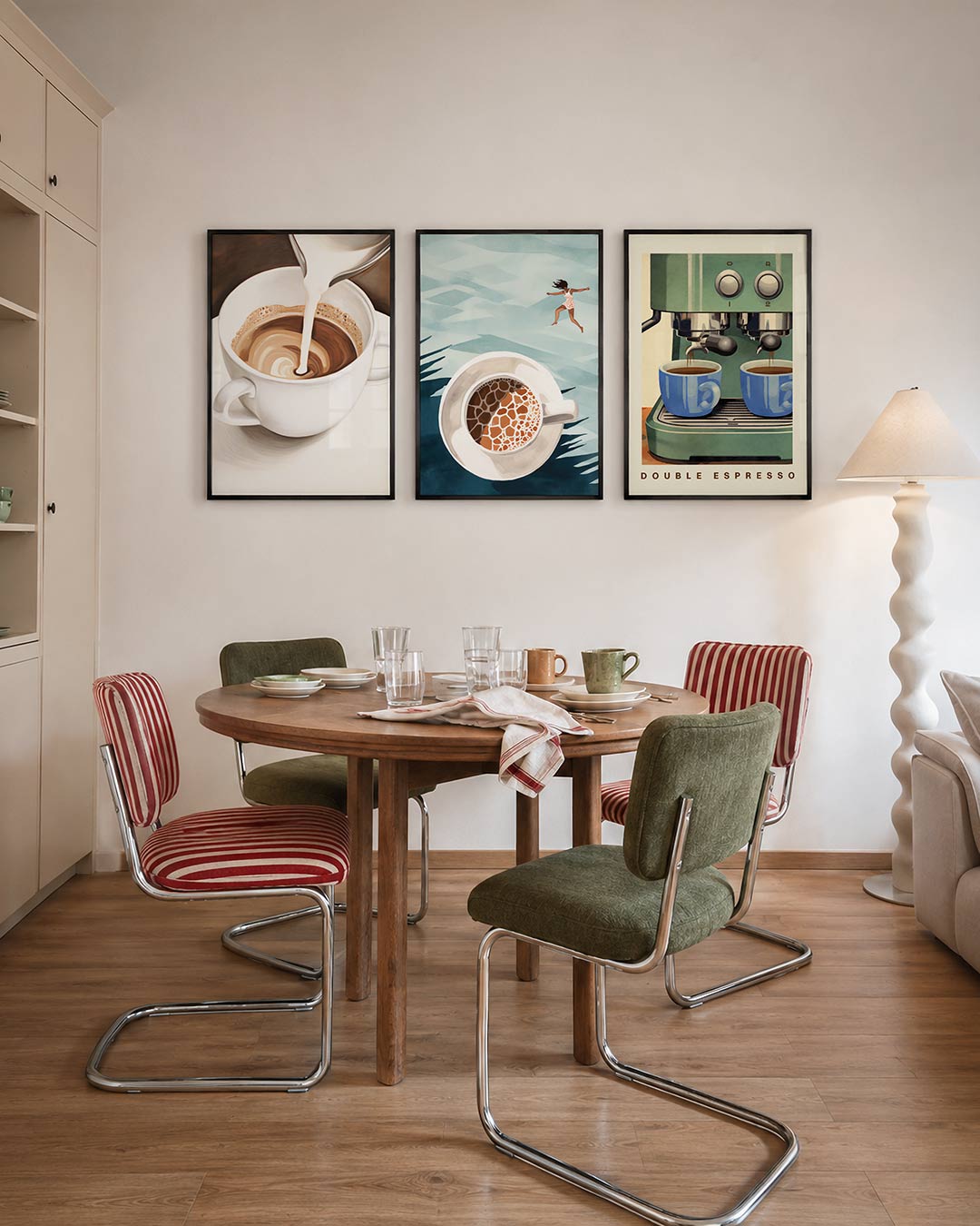 Koffie en melk Posterset