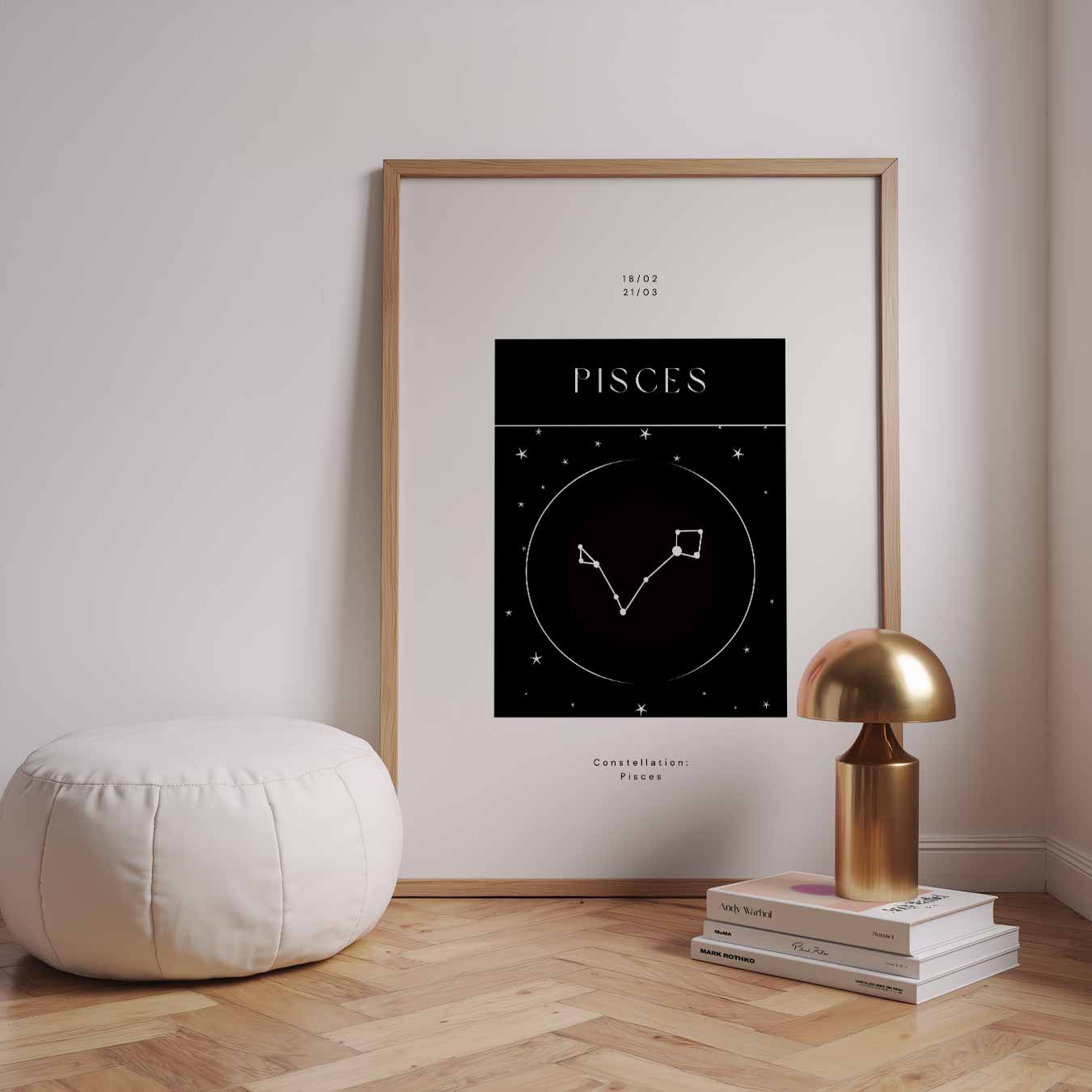 Minimalistische Vissen Sterrenbeeld Poster-WallArtistic