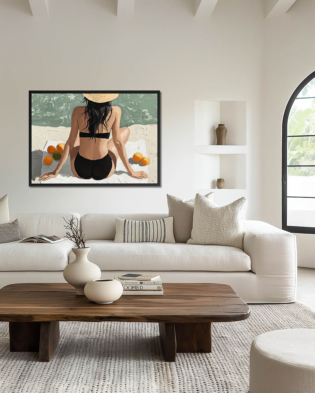 Zomers strandtafereel Kunstwerk