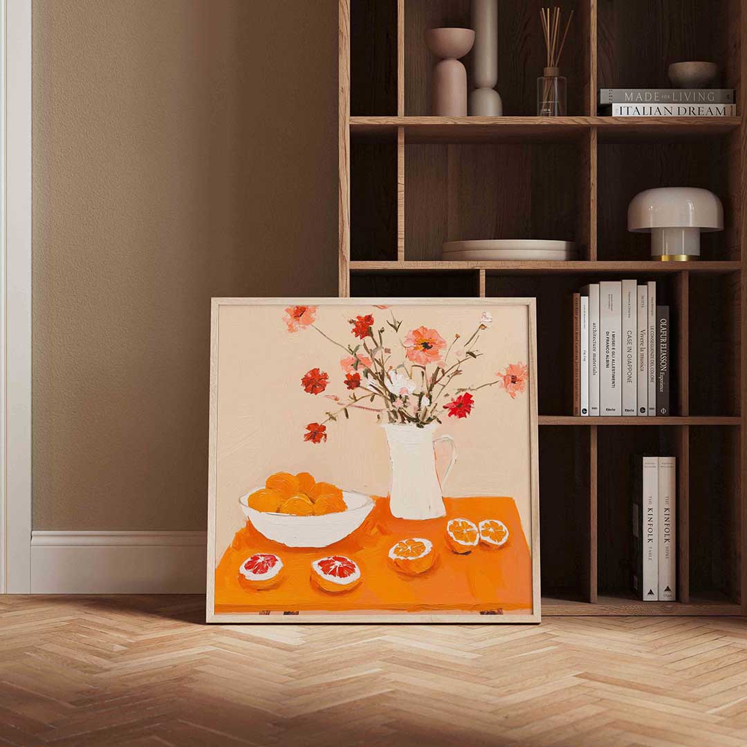 Bloemen en citrus Poster