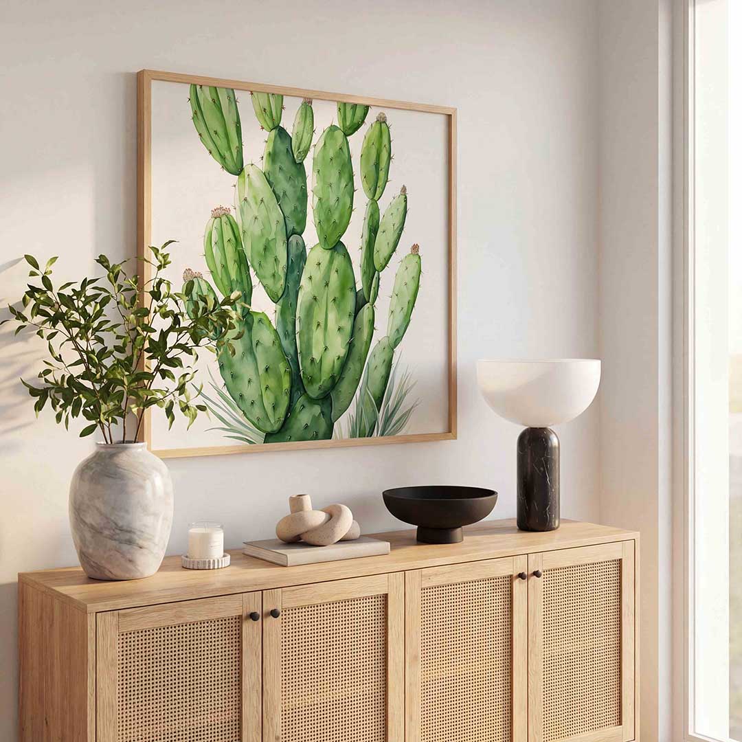 Groene cactus Poster