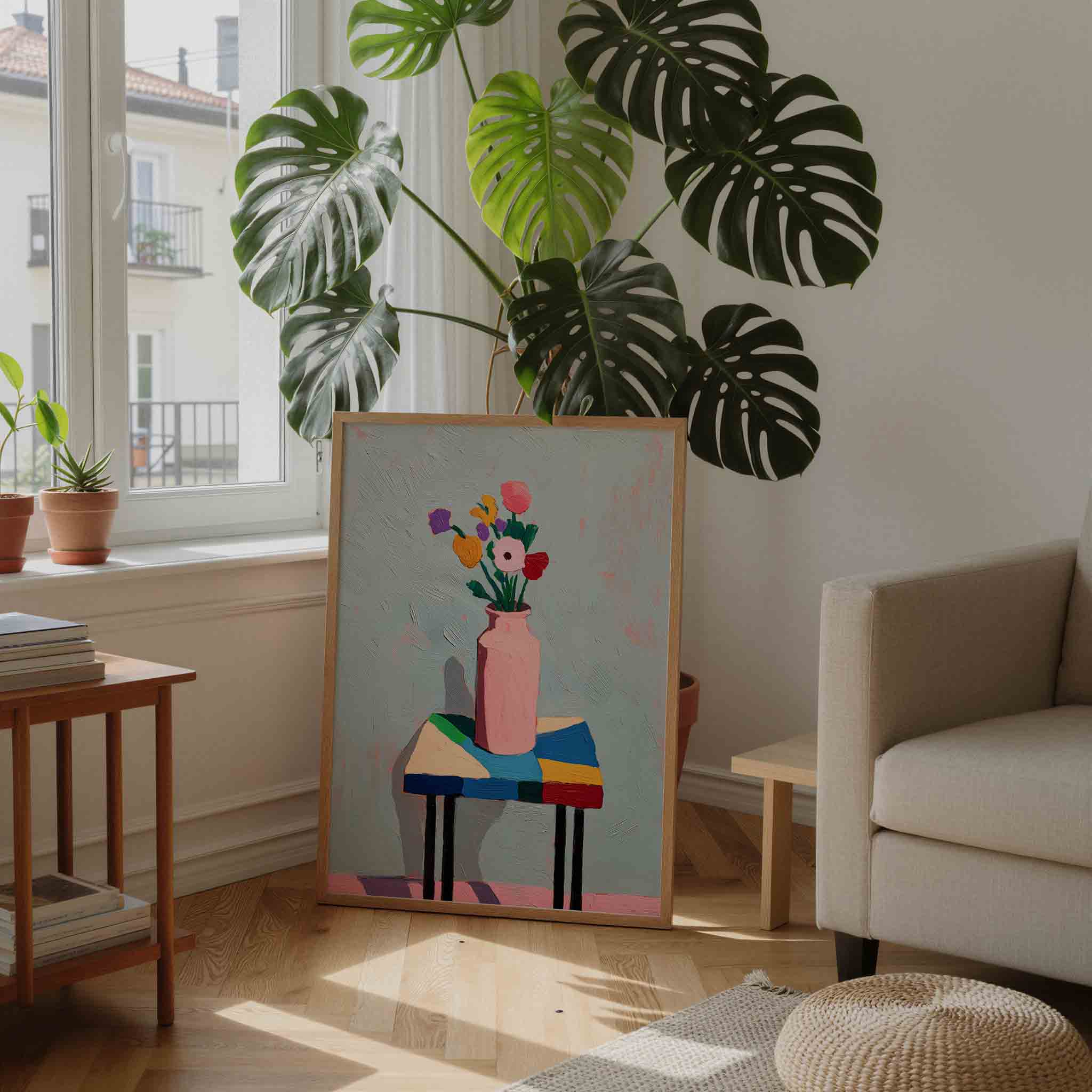 Bloemen in vaas Poster