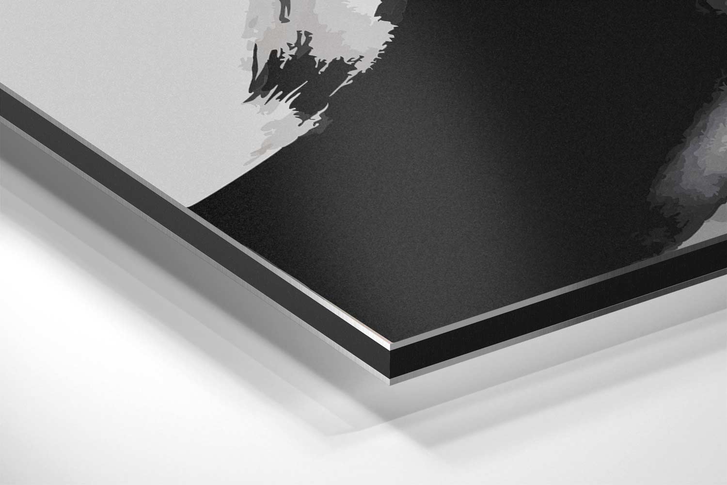 Dynamisch Zwart-Wit Abstract Kunstwerk-canvas-dibond-plexiglas-wanddecoratie-WallArtistic