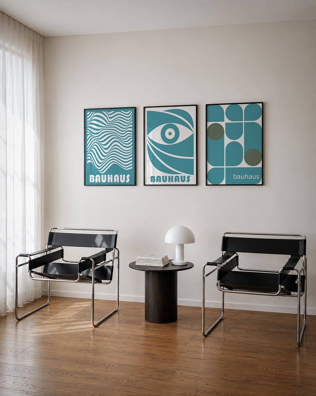 Golvend lijnenspel Posterset