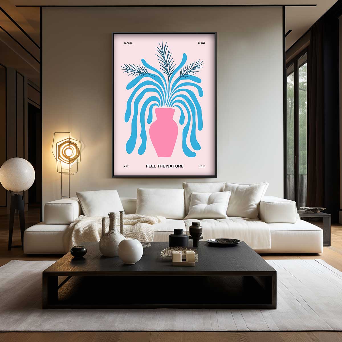 Vrolijke Vaas Kunstwerk-canvas-dibond-plexiglas-wanddecoratie-WallArtistic