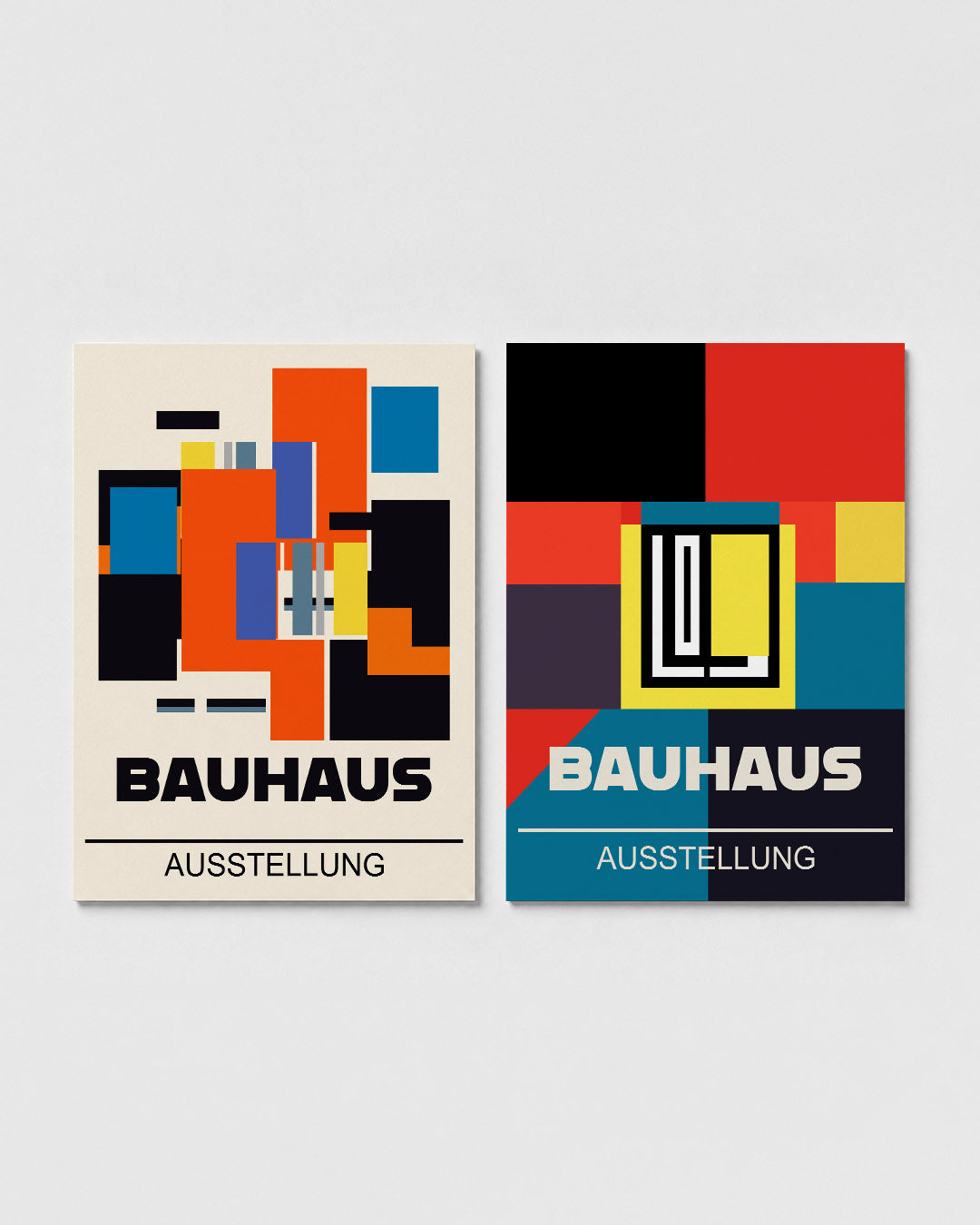 Kleurrijke vlakverdeling Posterset