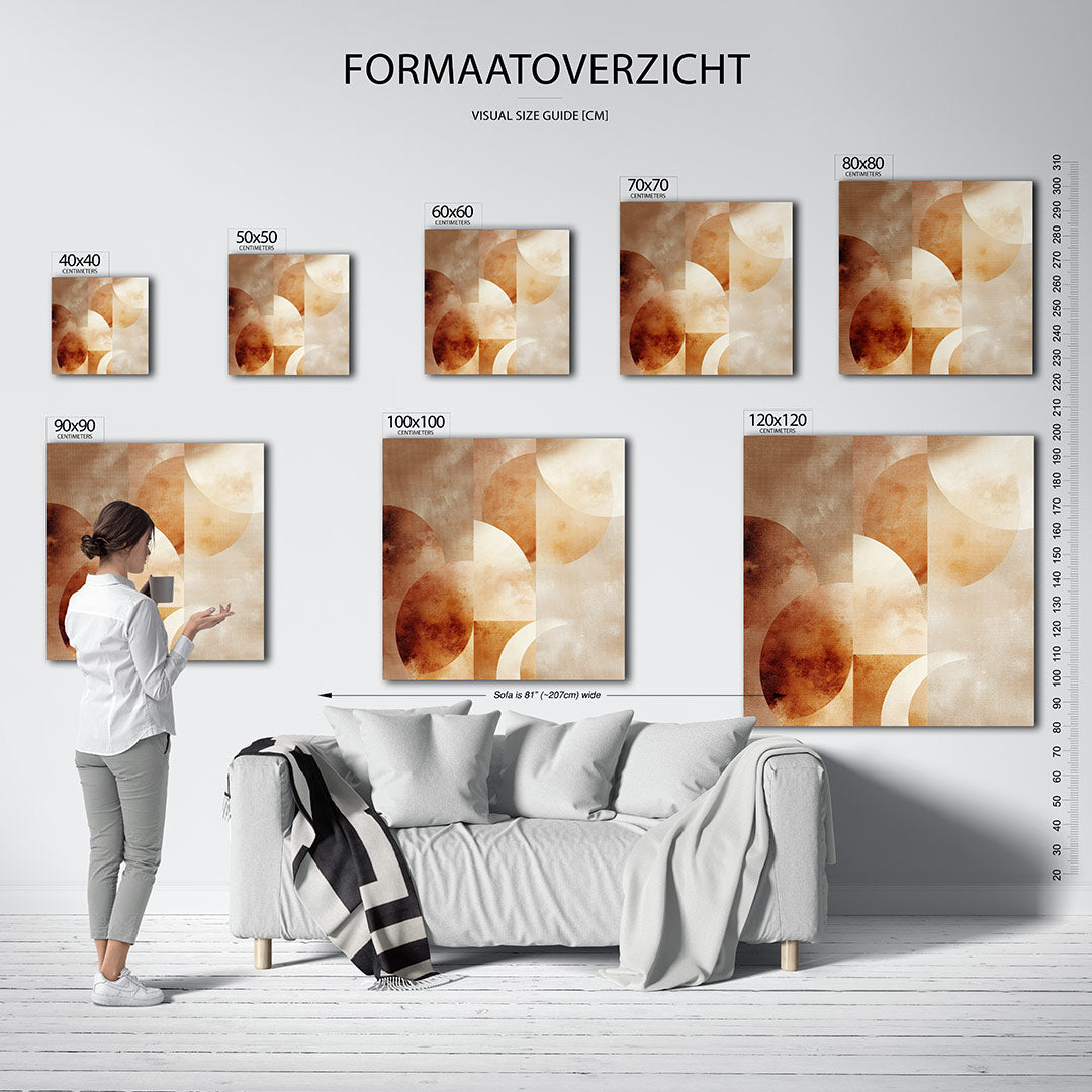 Geometrische vormen compositie Kunstwerk
