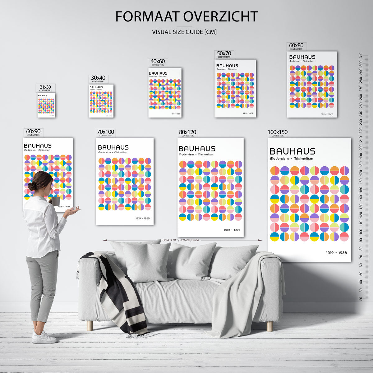 Cirkelpatroon kleuren Poster