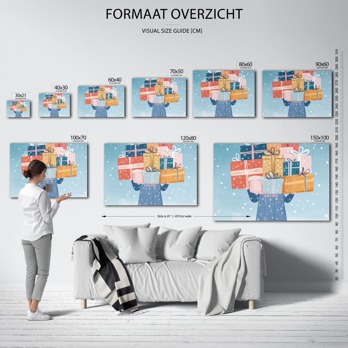 Cadeaus en sneeuw Poster