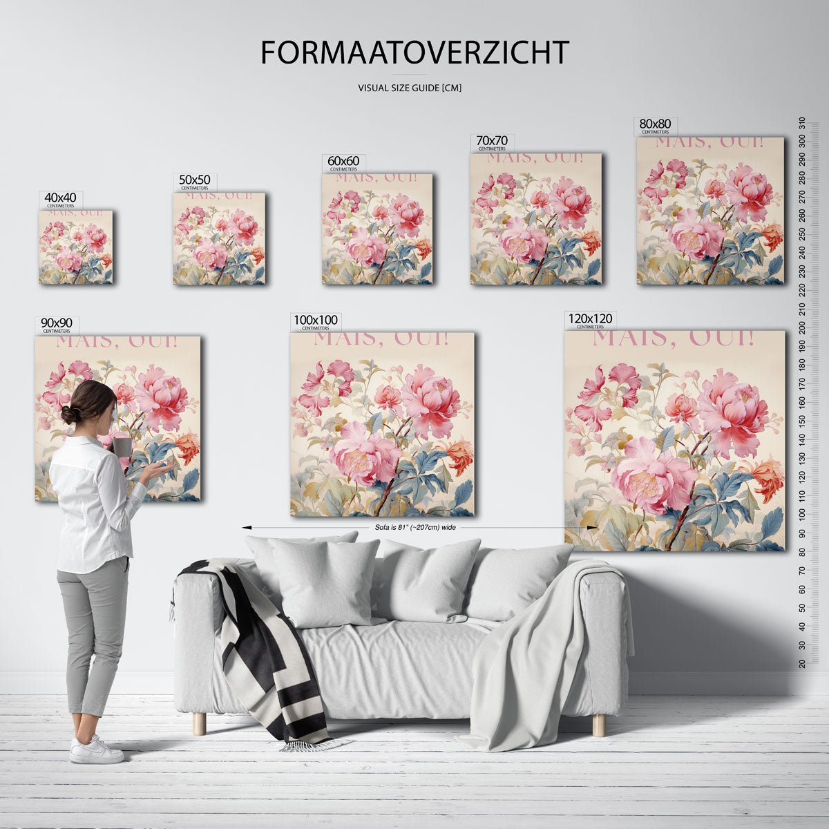 Bloemen en tekst Poster