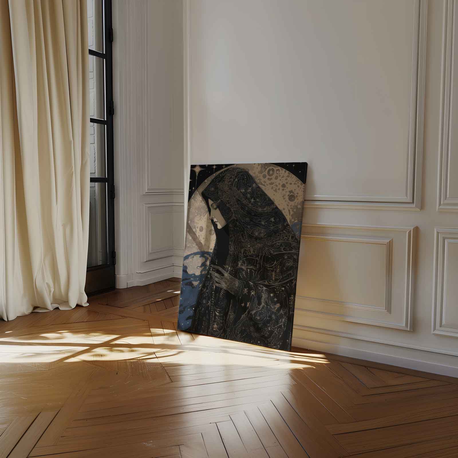 Mystieke Maanwacht Kunstwerk-canvas-dibond-plexiglas-wanddecoratie-WallArtistic
