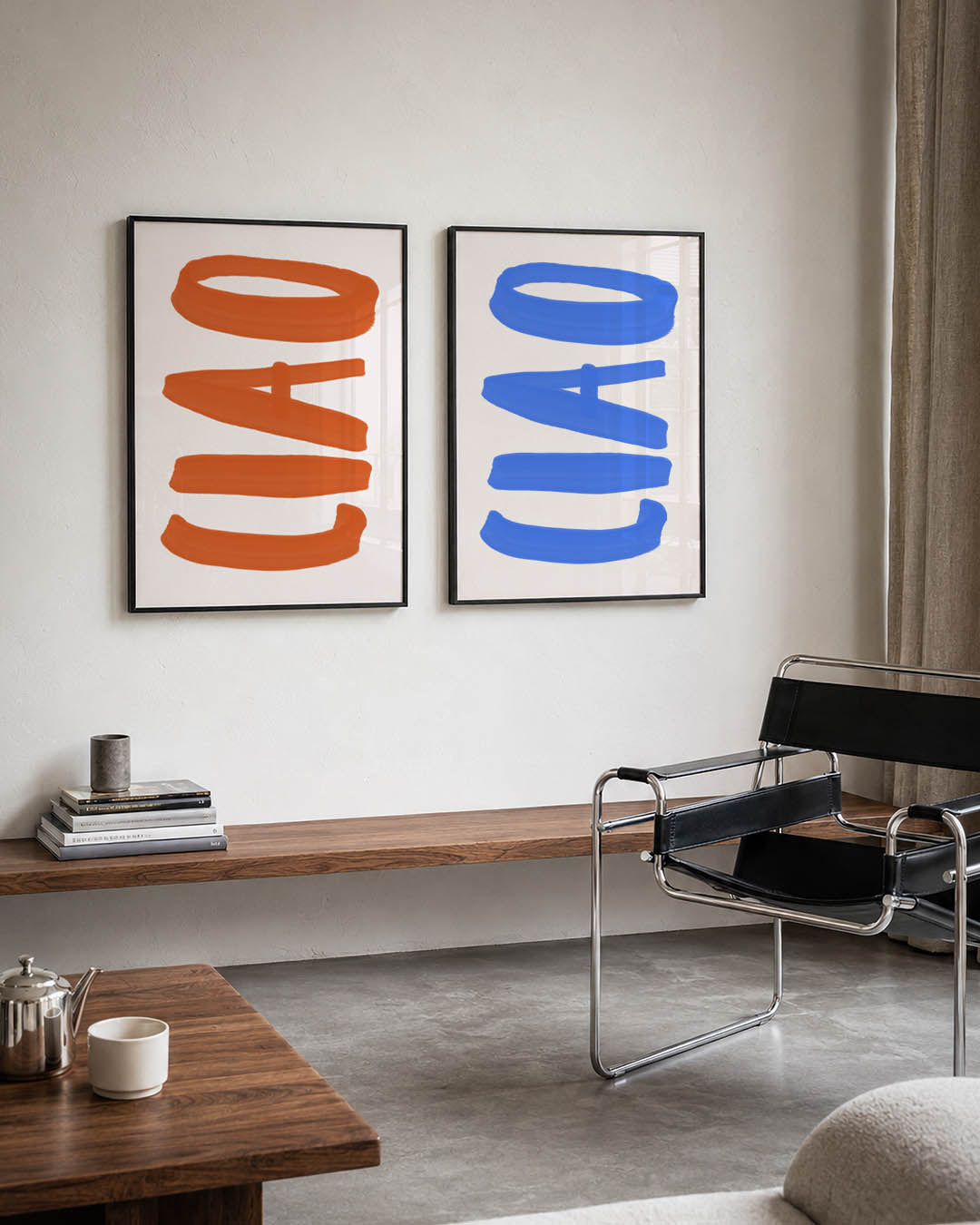 Oranje vormenspel Posterset