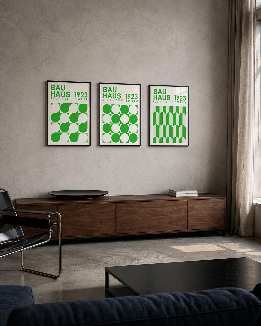 Groene vormenritme Posterset